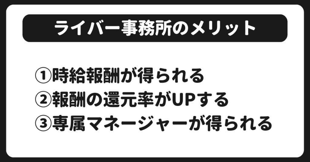 ライバー事務所に所属するメリット